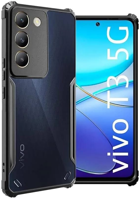 Back Cover For Vivo T3 5g Back Cover | Transparent Crystal Clear Hard Pc Back Case