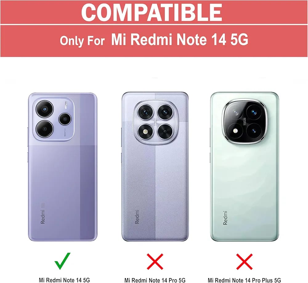 Back Case Cover for Mi Redmi Note 14 5G | Compatible for Mi Redmi Note 14 5G Back Case Cover | Clear Case with Camera Protection | (TPU + PC | Matte Black) Image 2