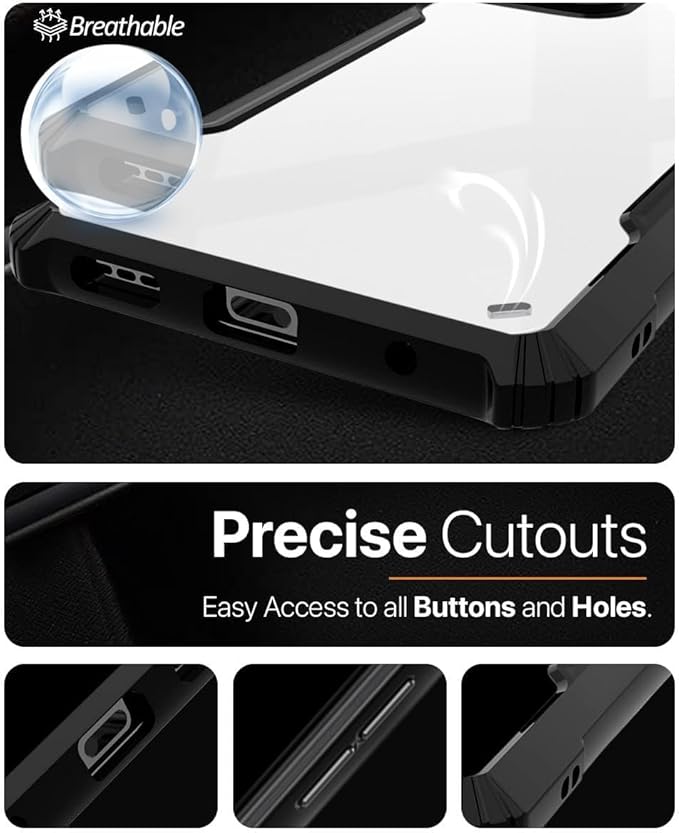 Realme P3 Ultra 5G Back Cover | Transparent Crystal Clear Hard PC Back Case with TPU Bumper, Drop Protection Case Cover for Realme P3 Ultra 5G Image 2