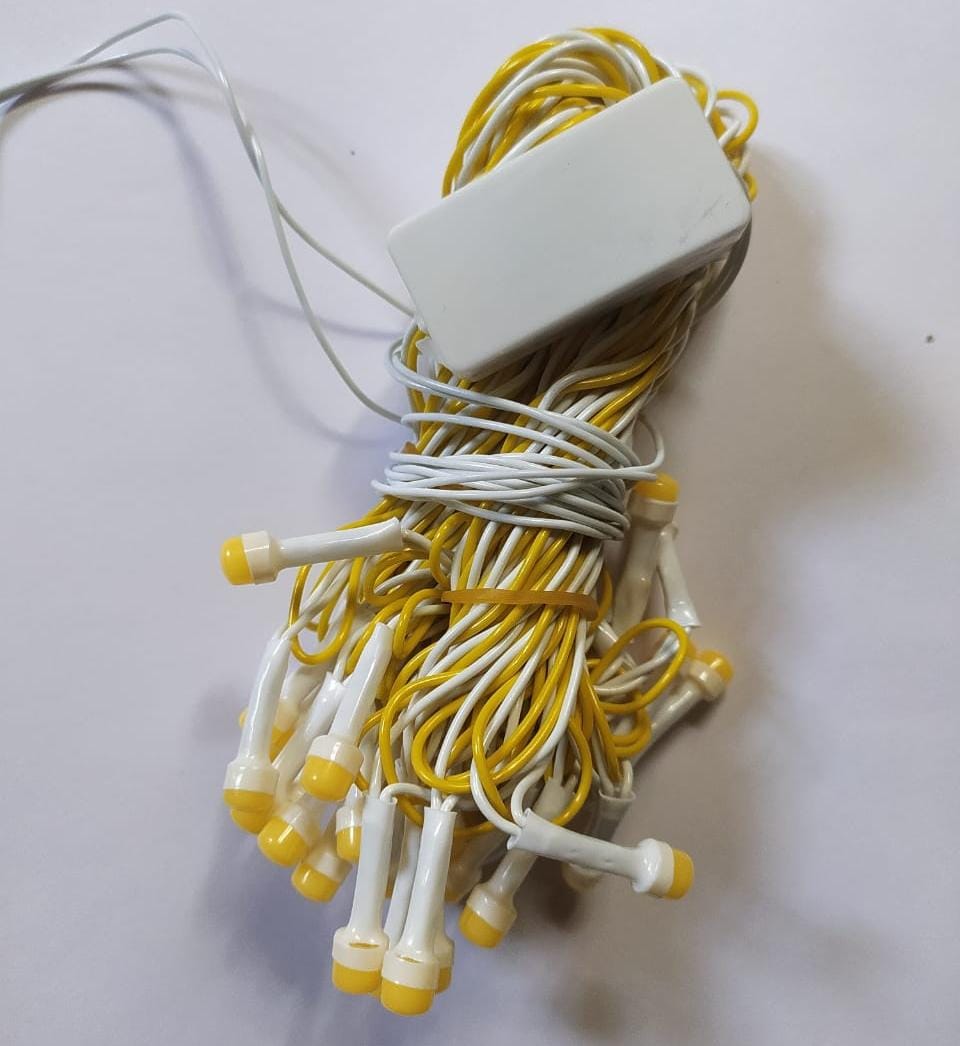 Yellow LED Rice (Tuni) Lamp – 40 LEDs | 35 Ft Long Decorative String Light for Home, Festival & Outdoor Décor Image 2