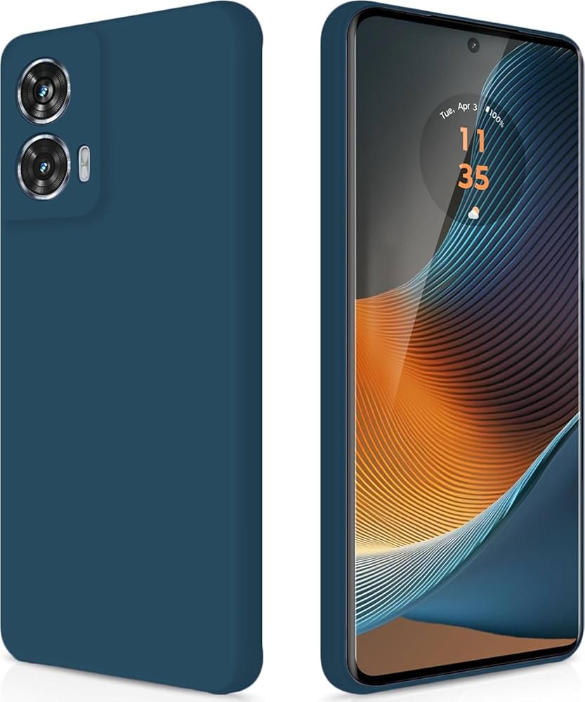 Microfiber Candy Case for Motorola G85 5G – Smooth Touch Cushion Liquid Soft Silicone Gel Rubber Shockproof Back Cover (Blue) - Buy Online at Indezaar