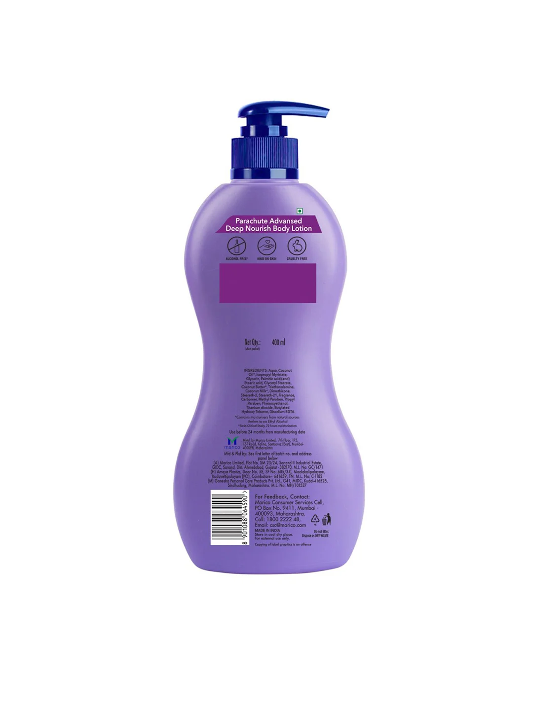 Parachute Women Advanced Deep Nourish Body Lotion with Pure Coconut Milk – 400 ml Image 2