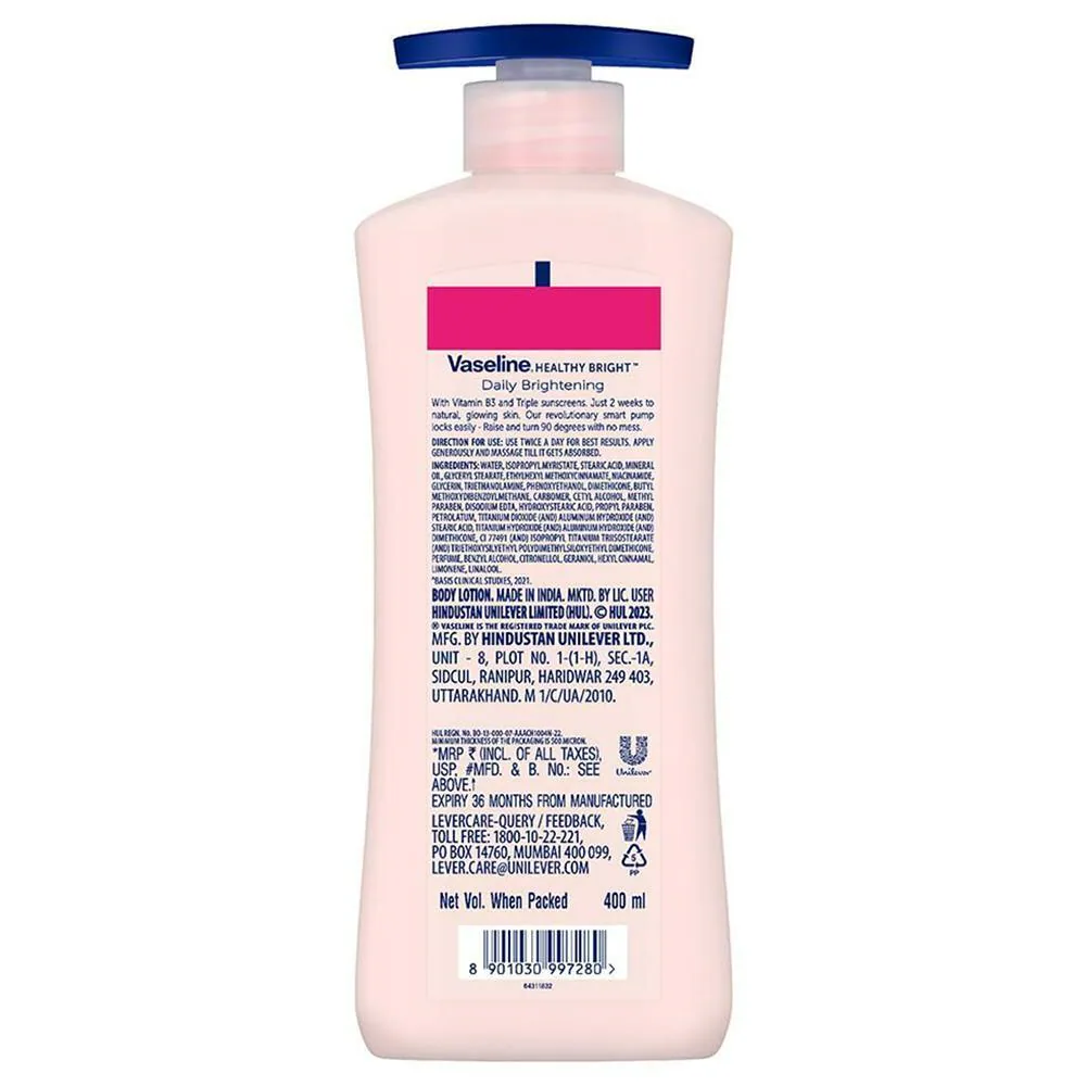Vaseline Healthy Daily Brightening Lotion 400 ml Image 2