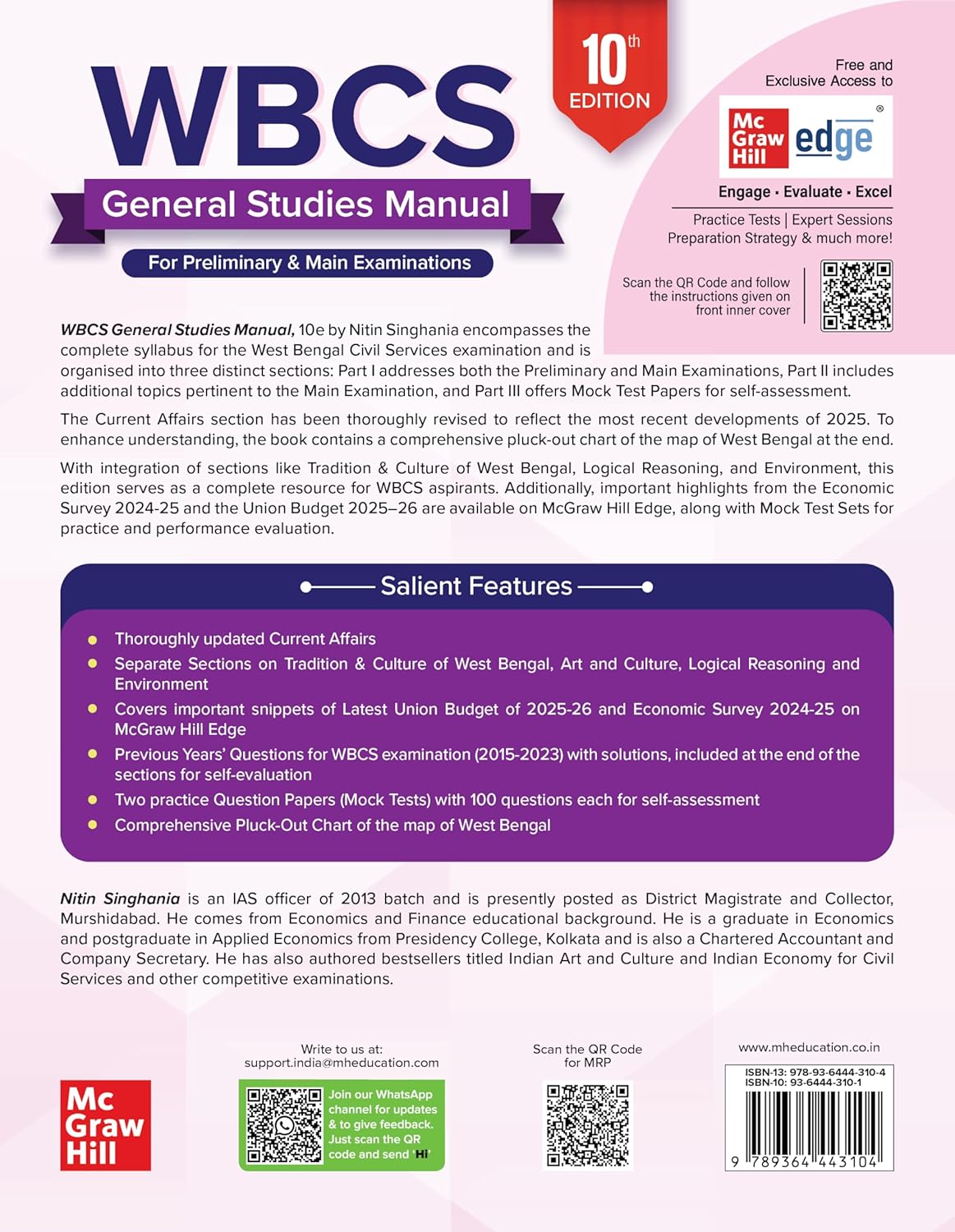 WBCS General Studies Manual (English) – 10th Edition (2025–26) by Nitin Singhania (IAS) Image 2