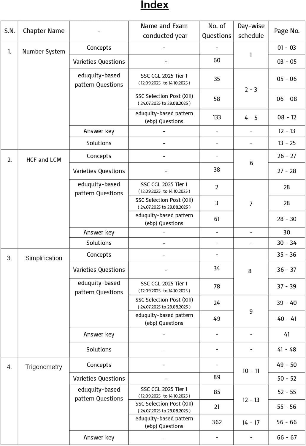 Pinnacle SSC Maths 6800+ EBP MCQ Book 2026 (English Medium) – 8th Edition | Eduquity-Based New Pattern Image 3