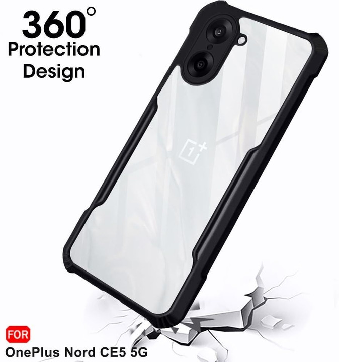 Back Cover for OnePlus Nord CE 5 5G – Black Grip Case (Shockproof & Slim Design) Image 2