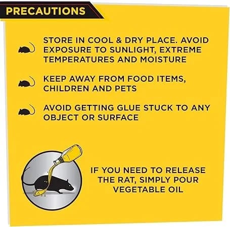 HIT Rat Glue Pad Pack of 5 | Strong Adhesive Mouse Trap | Odourless & Ready to Use | Non-Toxic Sticky Rat Catcher for Home, Kitchen & Office Image 3